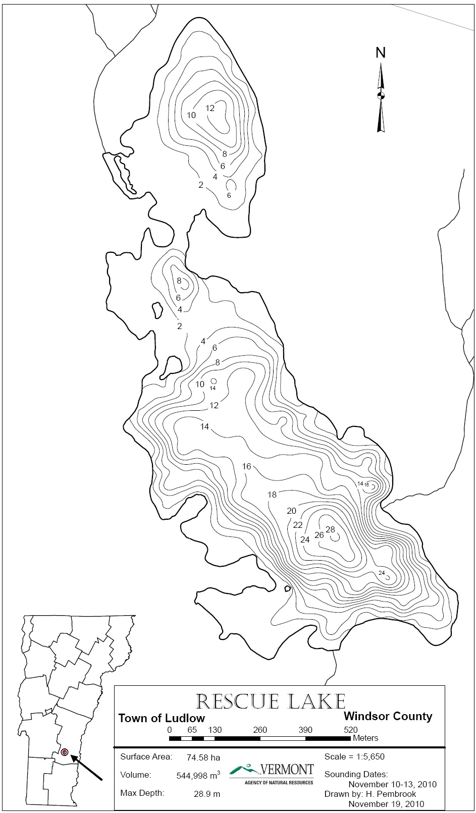 Newfound Lake Depth Chart